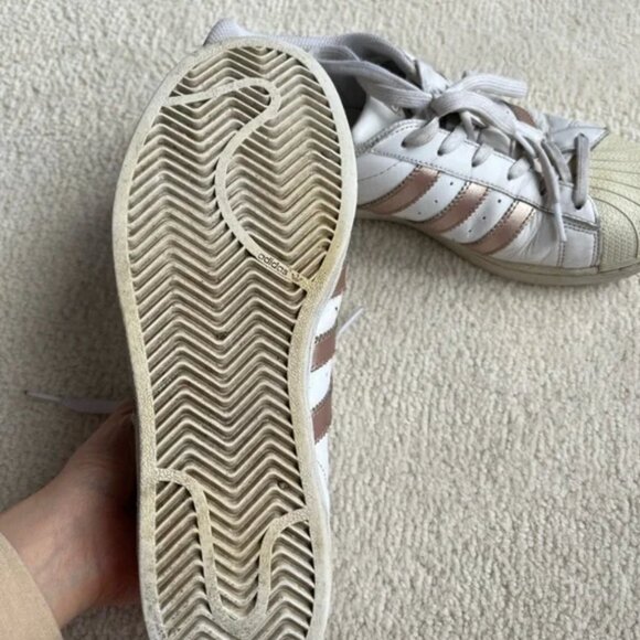 Adidas Rose Gold Superstar Sneakers - Picture 5 of 12